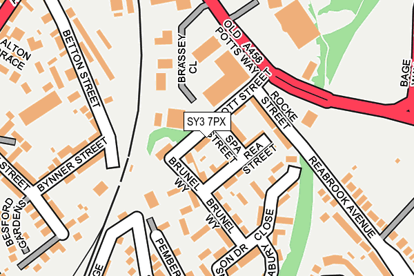 SY3 7PX map - OS OpenMap – Local (Ordnance Survey)