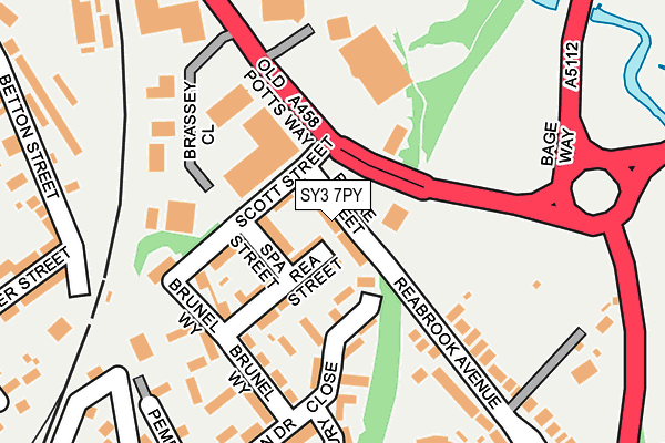 SY3 7PY map - OS OpenMap – Local (Ordnance Survey)
