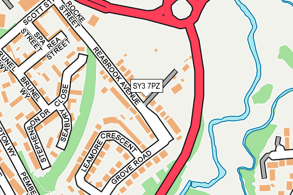 SY3 7PZ map - OS OpenMap – Local (Ordnance Survey)