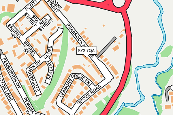 SY3 7QA map - OS OpenMap – Local (Ordnance Survey)