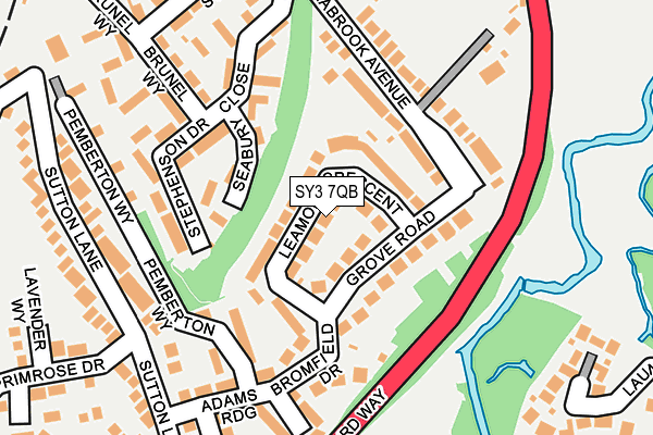 SY3 7QB map - OS OpenMap – Local (Ordnance Survey)