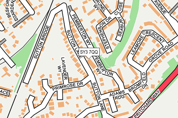 SY3 7QQ map - OS OpenMap – Local (Ordnance Survey)