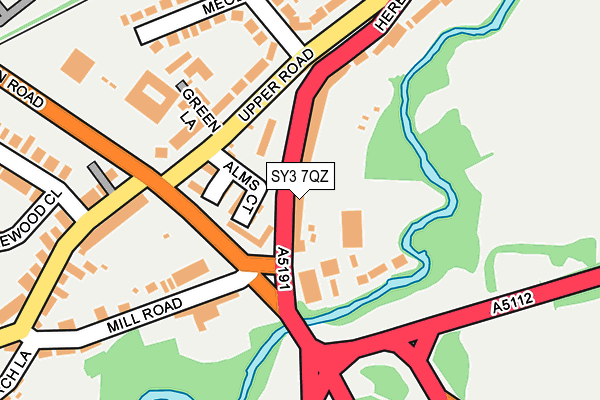 SY3 7QZ map - OS OpenMap – Local (Ordnance Survey)