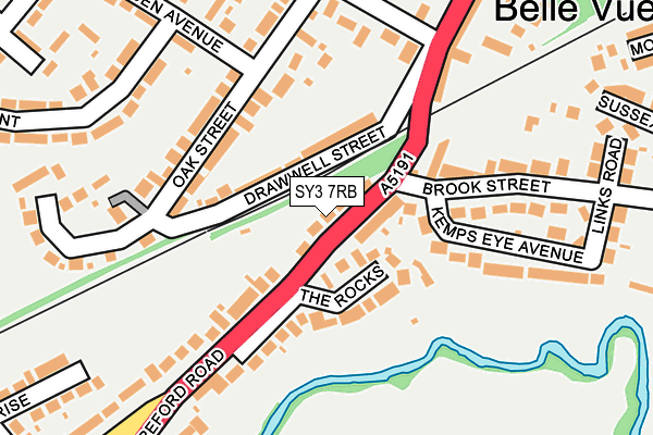 SY3 7RB map - OS OpenMap – Local (Ordnance Survey)