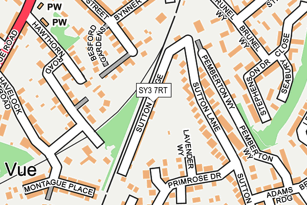 SY3 7RT map - OS OpenMap – Local (Ordnance Survey)