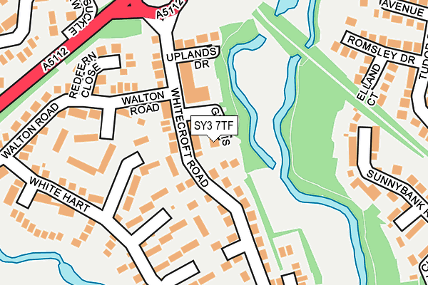 SY3 7TF map - OS OpenMap – Local (Ordnance Survey)