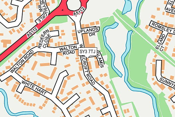 SY3 7TJ map - OS OpenMap – Local (Ordnance Survey)