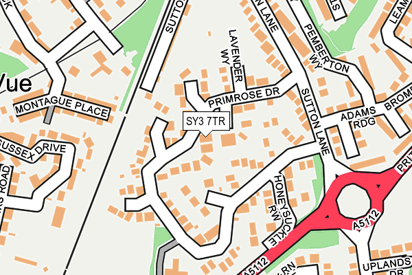 SY3 7TR map - OS OpenMap – Local (Ordnance Survey)