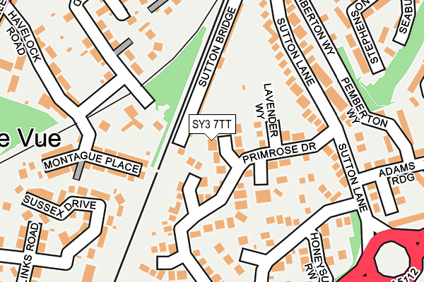SY3 7TT map - OS OpenMap – Local (Ordnance Survey)