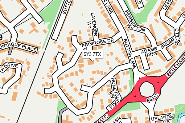 SY3 7TX map - OS OpenMap – Local (Ordnance Survey)