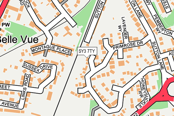 SY3 7TY map - OS OpenMap – Local (Ordnance Survey)