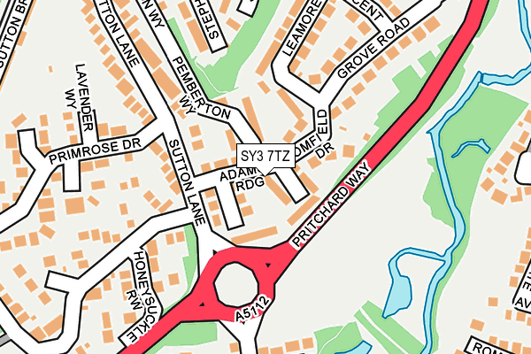 SY3 7TZ map - OS OpenMap – Local (Ordnance Survey)