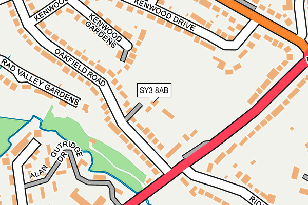 SY3 8AB map - OS OpenMap – Local (Ordnance Survey)
