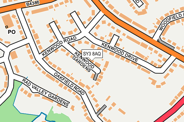 SY3 8AQ map - OS OpenMap – Local (Ordnance Survey)