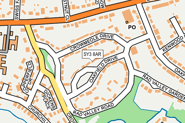 SY3 8AR map - OS OpenMap – Local (Ordnance Survey)