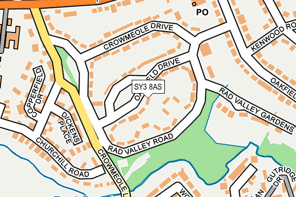 SY3 8AS map - OS OpenMap – Local (Ordnance Survey)
