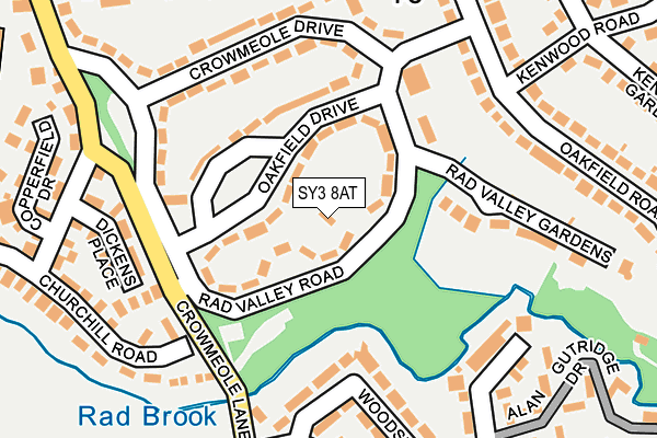 SY3 8AT map - OS OpenMap – Local (Ordnance Survey)