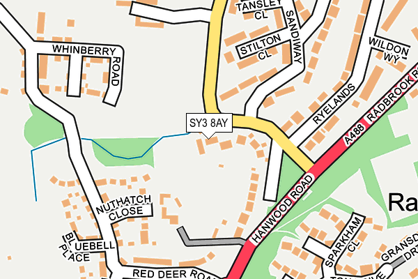 SY3 8AY map - OS OpenMap – Local (Ordnance Survey)