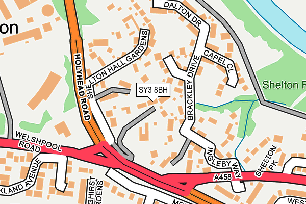 SY3 8BH map - OS OpenMap – Local (Ordnance Survey)