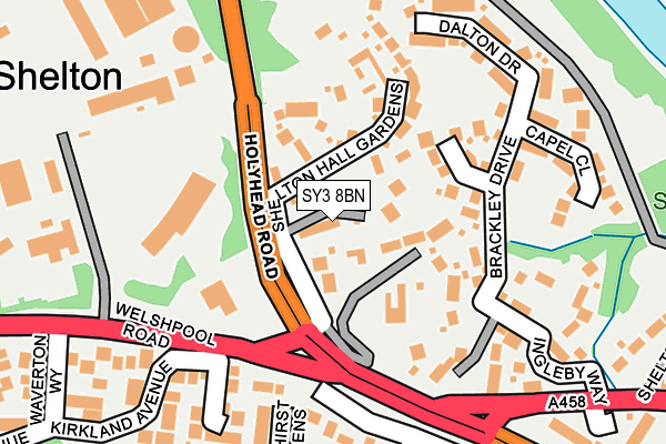 SY3 8BN map - OS OpenMap – Local (Ordnance Survey)