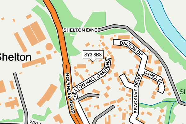 SY3 8BS map - OS OpenMap – Local (Ordnance Survey)