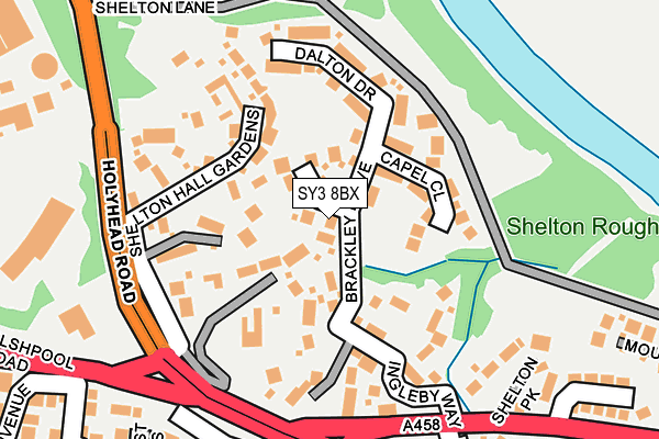 SY3 8BX map - OS OpenMap – Local (Ordnance Survey)