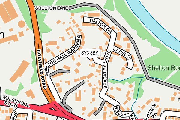 SY3 8BY map - OS OpenMap – Local (Ordnance Survey)