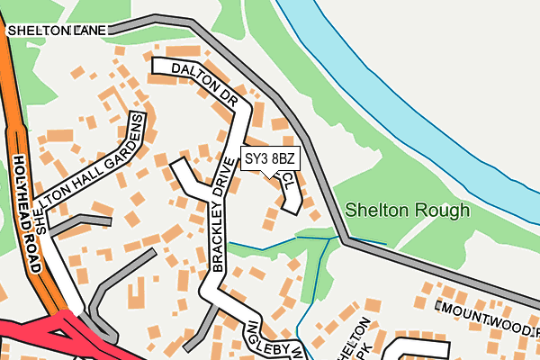 SY3 8BZ map - OS OpenMap – Local (Ordnance Survey)