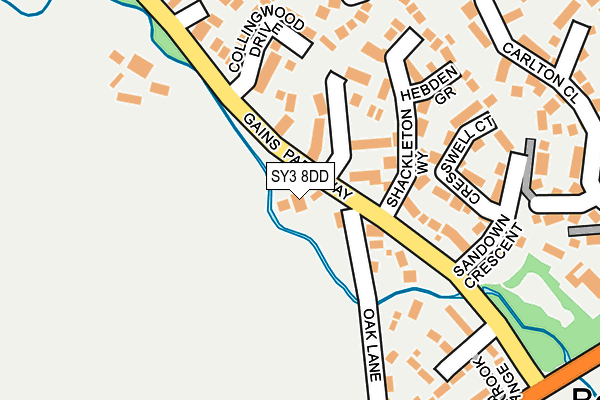 SY3 8DD map - OS OpenMap – Local (Ordnance Survey)