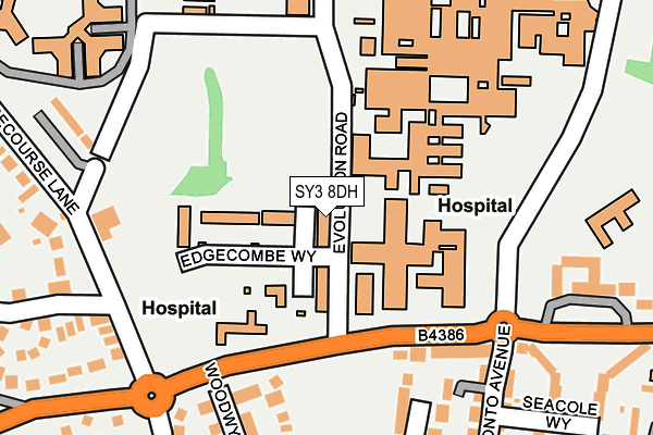 SY3 8DH map - OS OpenMap – Local (Ordnance Survey)