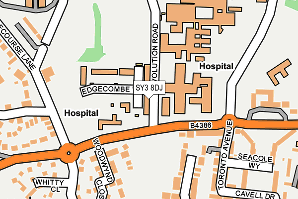 SY3 8DJ map - OS OpenMap – Local (Ordnance Survey)