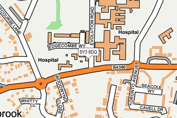 SY3 8DQ map - OS OpenMap – Local (Ordnance Survey)