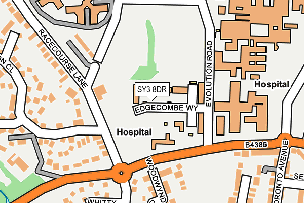 SY3 8DR map - OS OpenMap – Local (Ordnance Survey)