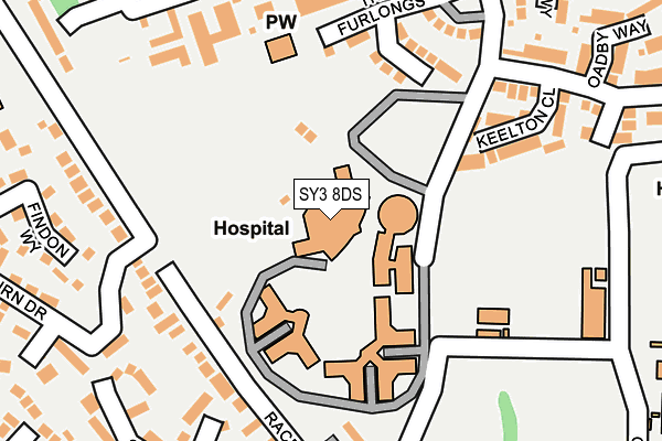 SY3 8DS map - OS OpenMap – Local (Ordnance Survey)