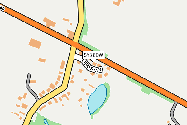 SY3 8DW map - OS OpenMap – Local (Ordnance Survey)