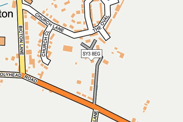 SY3 8EG map - OS OpenMap – Local (Ordnance Survey)