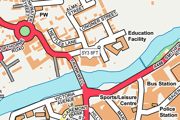 SY3 8FT map - OS OpenMap – Local (Ordnance Survey)