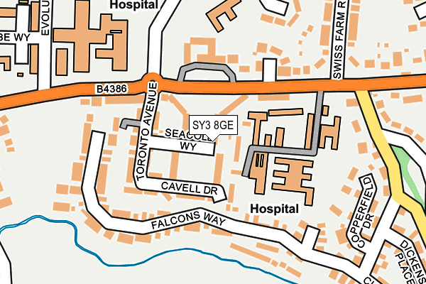 SY3 8GE map - OS OpenMap – Local (Ordnance Survey)