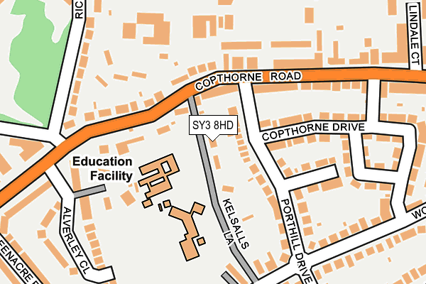 SY3 8HD map - OS OpenMap – Local (Ordnance Survey)