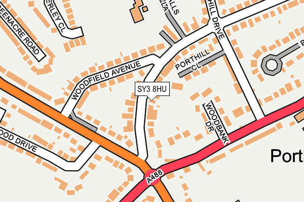 SY3 8HU map - OS OpenMap – Local (Ordnance Survey)