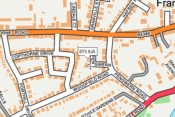 SY3 8JA map - OS OpenMap – Local (Ordnance Survey)