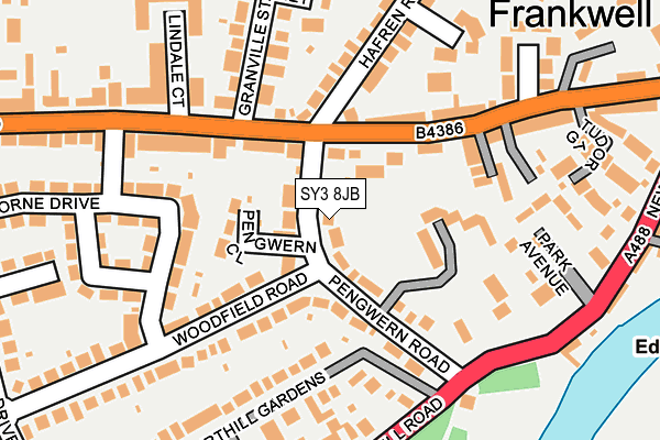 SY3 8JB map - OS OpenMap – Local (Ordnance Survey)