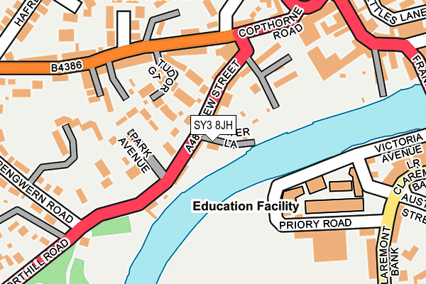 SY3 8JH map - OS OpenMap – Local (Ordnance Survey)