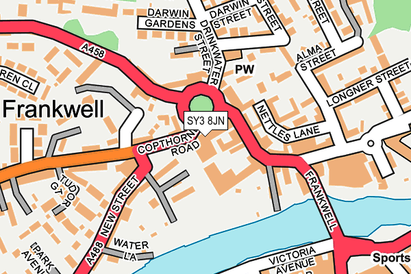 SY3 8JN map - OS OpenMap – Local (Ordnance Survey)