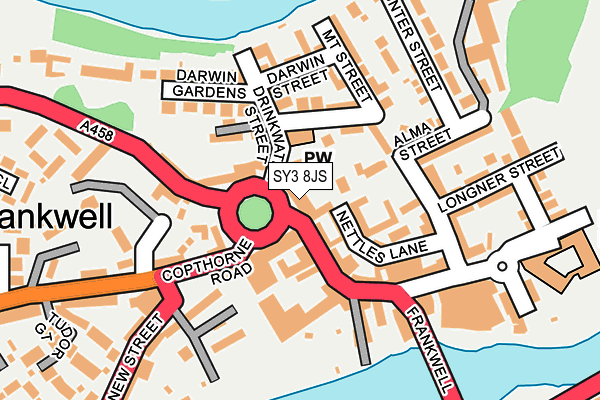 SY3 8JS map - OS OpenMap – Local (Ordnance Survey)