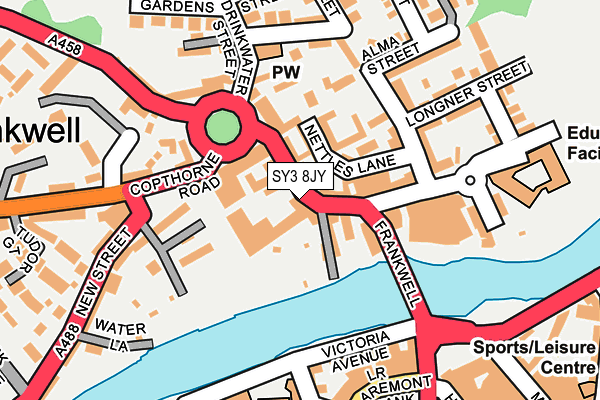 SY3 8JY map - OS OpenMap – Local (Ordnance Survey)