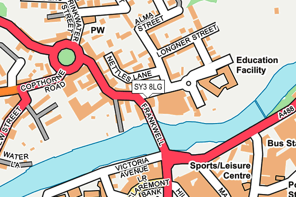 SY3 8LG map - OS OpenMap – Local (Ordnance Survey)