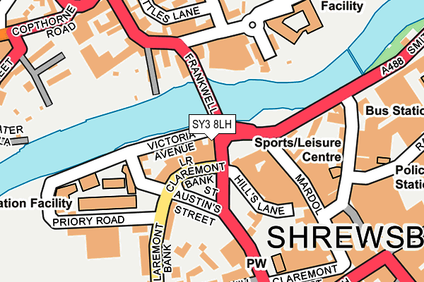 SY3 8LH map - OS OpenMap – Local (Ordnance Survey)