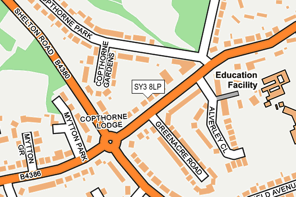 SY3 8LP map - OS OpenMap – Local (Ordnance Survey)