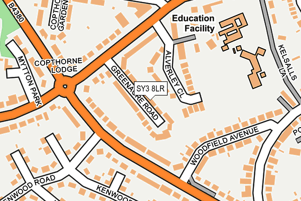 SY3 8LR map - OS OpenMap – Local (Ordnance Survey)